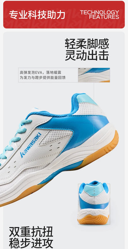 Kawasaki Shoe Men's Sneakers K1B50-C32023&C32011 Anti Twist Technology Professional Table Tennis Badminton Shoes Man Trainers