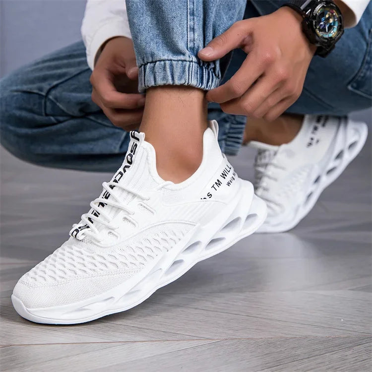 Hot Sale Pink Casual Sneakers Women Men Blade Shoes Big Size 46 Light Breathable Running Shoes Shoes Men Mesh Sports Sneakers