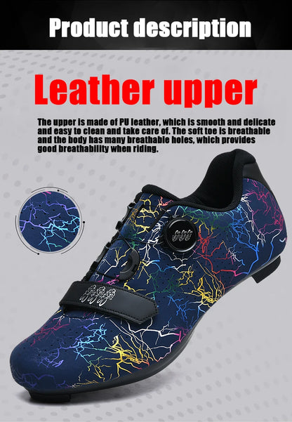 New Cycling Shoes Men Self-Locking Road Cycling Shoes Outdoor Mountain Cycling Sports Shoes Women Indoor Spinning Cycling Shoes