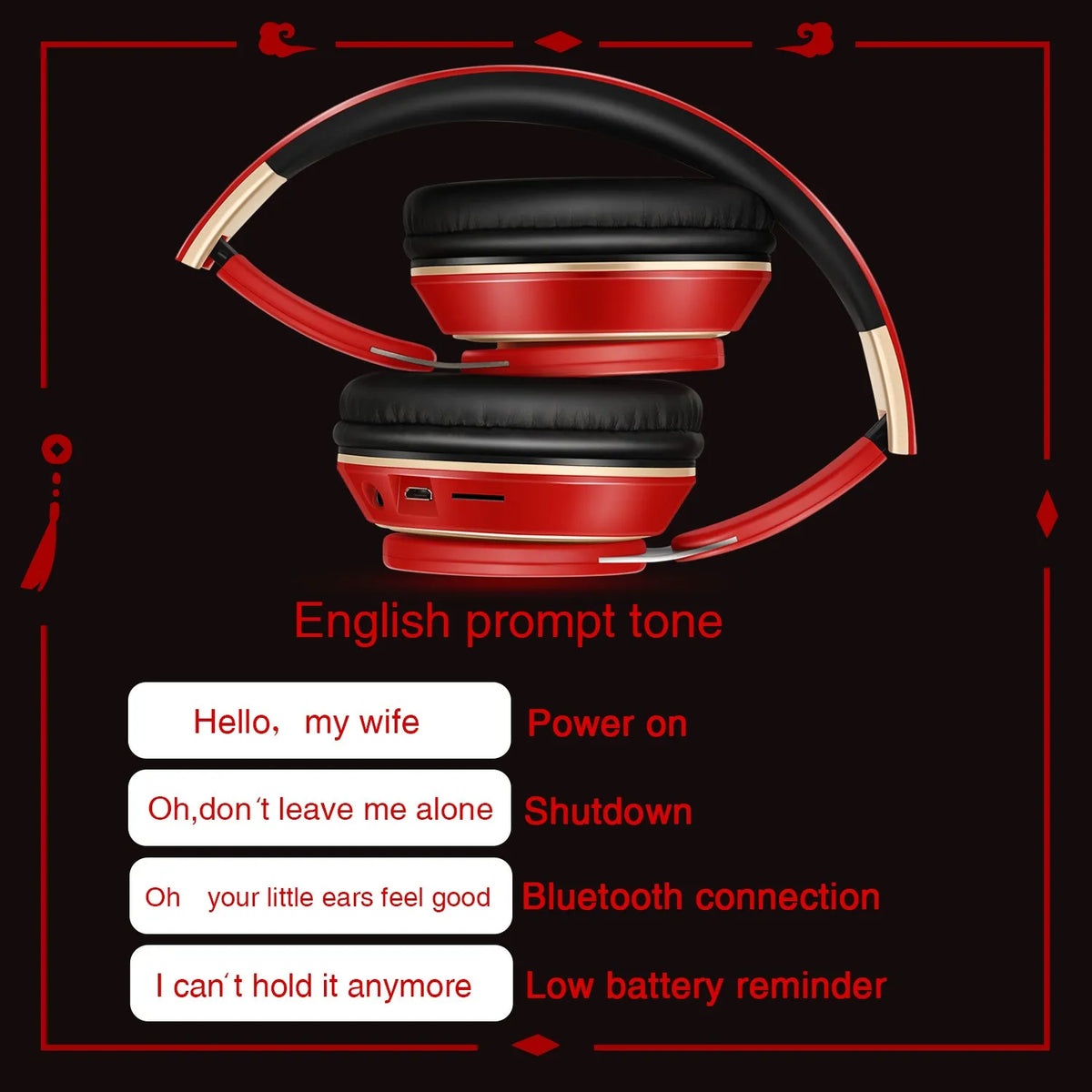 Bluetooth 5.3 Wireless Headphones with Microphone, Stereo Foldable Headset, MP3 FM Radio, Kids Gaming Earphones, Student Gift Headphones