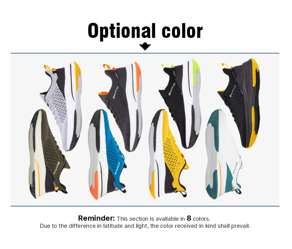 Baasploa Men Running Shoes New Breathable Mesh Sport Sneakers Plus Size 41-48 Male Classic Casual shoes Non-slip Outdoor Comfort