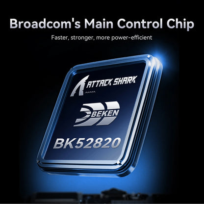 Безжична геймърска мишка ATTACK SHARK X11SE, Tri-Mode, суперлека 63g със сензор PAW3311, 22000 DPI, батерия 300mAh, двоен драйвер