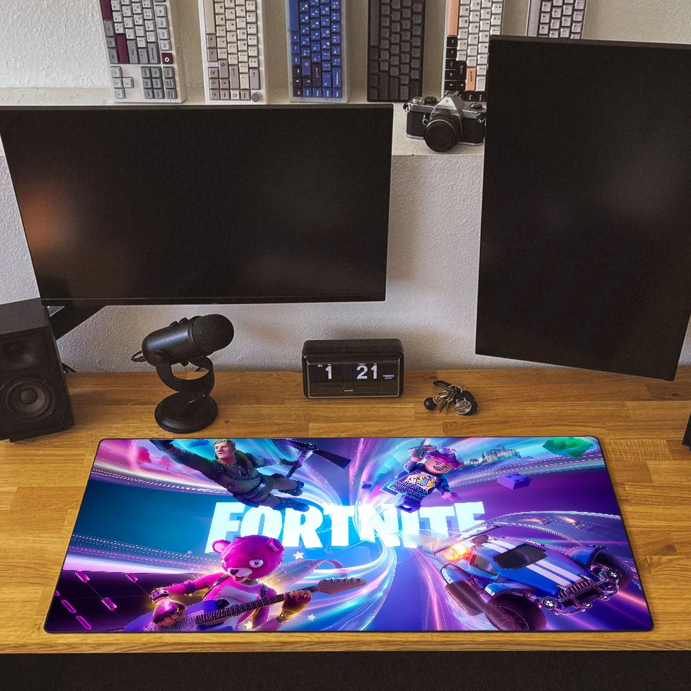 Tapete de Rato Gaming F-Fortnite Survival Battle, Grande, para Secretária e Teclado, Ergonómico, em Borracha, para PC e Escritório, Antiderrapante, Anti-Desfiamento, Personalizado para Casa