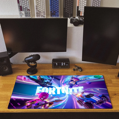 Tapete de Rato Gaming F-Fortnite Survival Battle, Grande, para Secretária e Teclado, Ergonómico, em Borracha, para PC e Escritório, Antiderrapante, Anti-Desfiamento, Personalizado para Casa