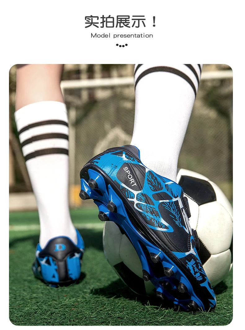 Soccer Cleats for Men Women Breathable Lightweight Anti Slip Firm Ground for Outdoor Football Training Match Sports