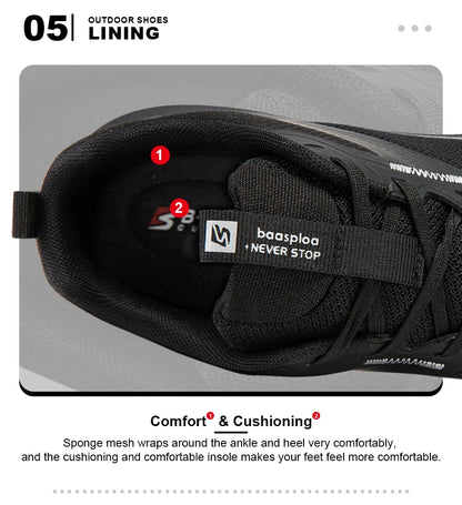Ténis de caminhada para homem Baasploa: calçado de moda para atividades ao ar livre, leve e respirável; calçado casual masculino antiderrapante e resistente ao desgaste, ideal para escalada
