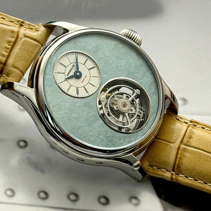 Merkur 100% Tourbillon Watch Men's Natural Stone Dial Sapphire Watch For Men Mechanical Wristwatches Relogio Masculino