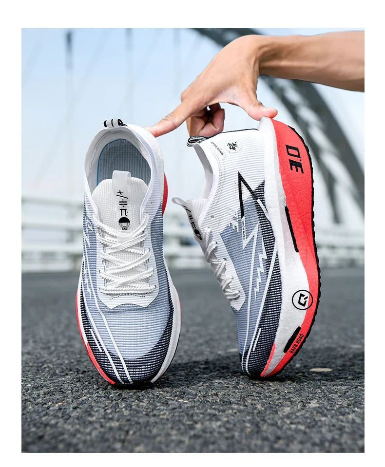 Air Running Shoes Men Sports Marathon Carbon Plate Breathable Lightweight Women Comfortable Athletic Leisure Sneakers Soft Sole