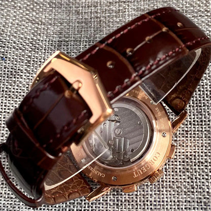 Automatické hodinky pro muže Multification, datum, den, měsíc, rok, mechanické pánské hodinky z 316L s leštěným pouzdrem, ukazatelem den/noc, 42mm