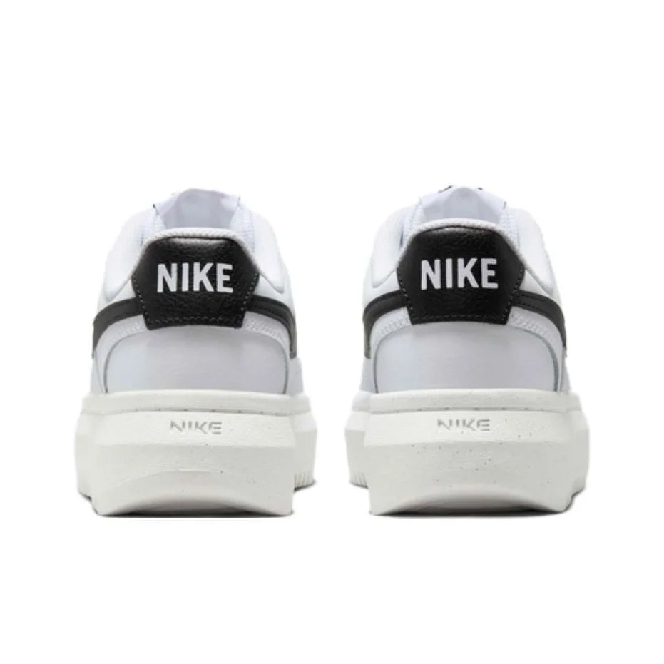 POIZON Nike Court Vision Alta Abrasion Resistant Low top Skateboard Shoes Women's White Black DZ5394-107