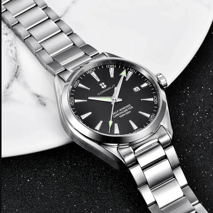 Relógio masculino Corgeut 41mm Luxury NH35 Movt Man Sport Clock automático, relógio de pulso mecânico, safira, bracelete em aço, para homem