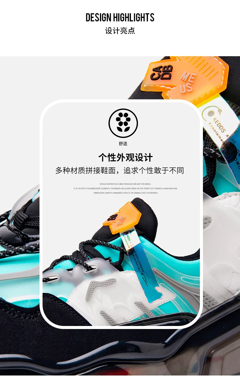Luxury Men's Sneakers Casual Breathable Trainer Race Fashion Loafers Running Shoes for Male Tenis