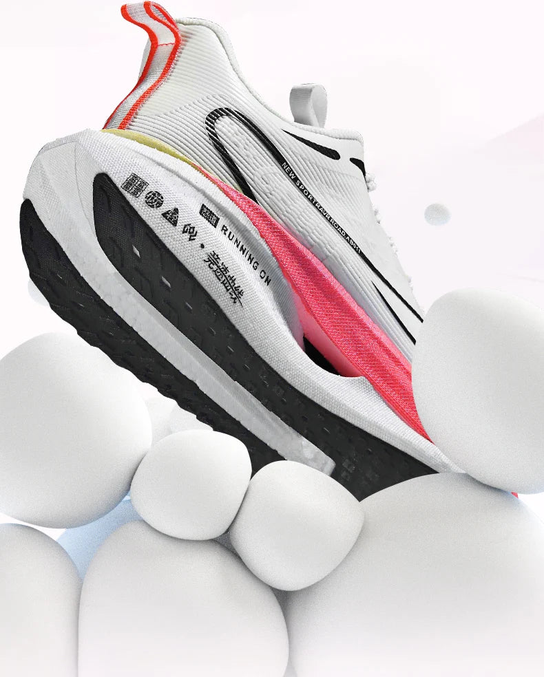 Men  Running Shoes Carbon Board Speciality Marathon Sports Breathable Lightweight Women's Comfortable Athletic Nonskid Sneakers