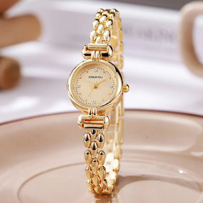Famous Brand Women Watch Luxury Small Dial Gold Watch Dropshipping Bracelct Strap Quartz Wristwatches Clock Female Dropshipping