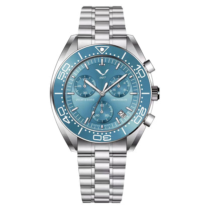 New 007 Specht&Sohne Sports Watches for Men Top Brand Luxury Steel Wrist Watch Fashion Japan VK68 Chronograph
