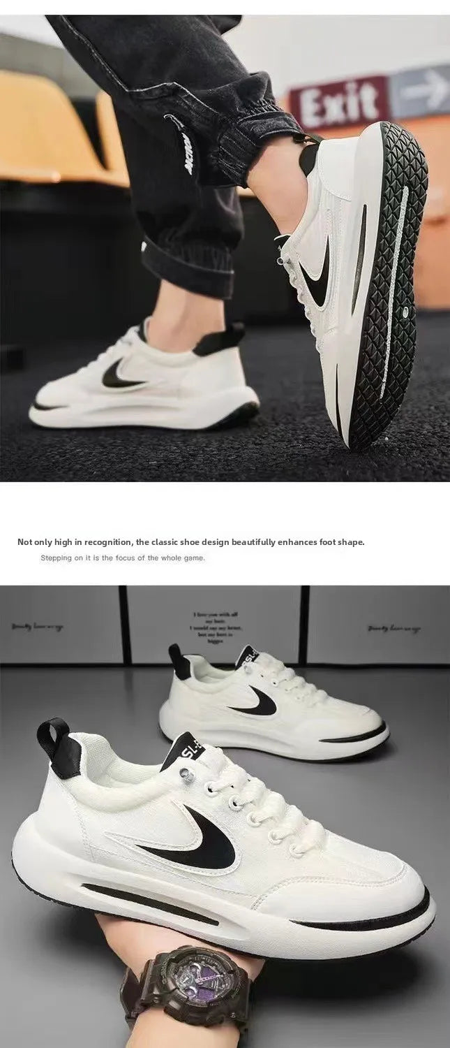 Comfortable Breathable Mesh Sports Shoes Men's Casual Style Lightweight Versatile Plain Color Spring Summer Autumn Seasonal Wear
