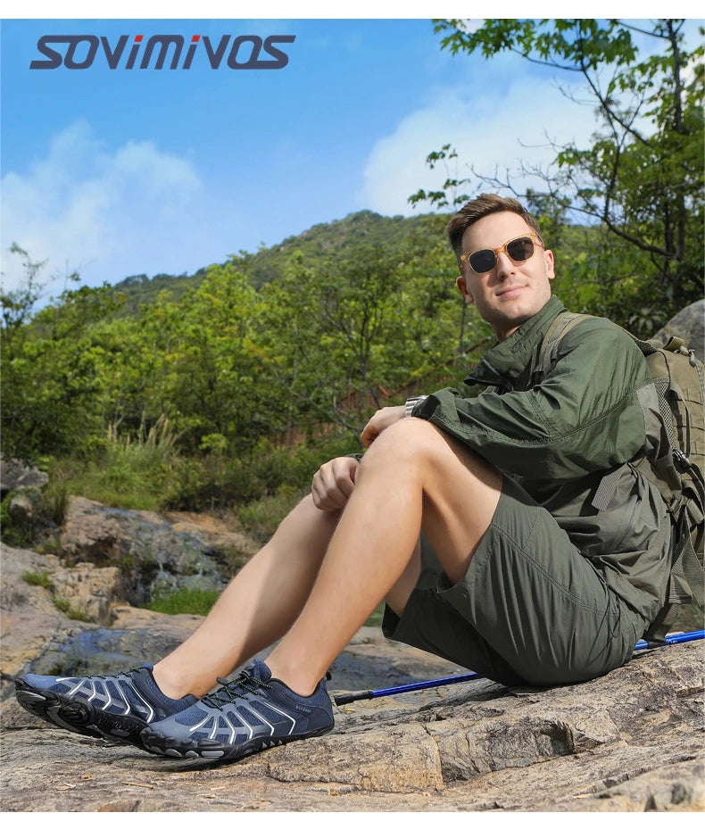Men's Trail Running Shoes, Lightweight Athletic Zero Drop Barefoot Shoes Non Slip Outdoor Walking Minimalist Shoes for Women