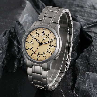 BERNY Titanium Men Wristwatch AR Coat Sapphire Fashion Wristwatch Luminous VH31 Ultra-thin Quartz Watch Waterproof 5ATM Watches