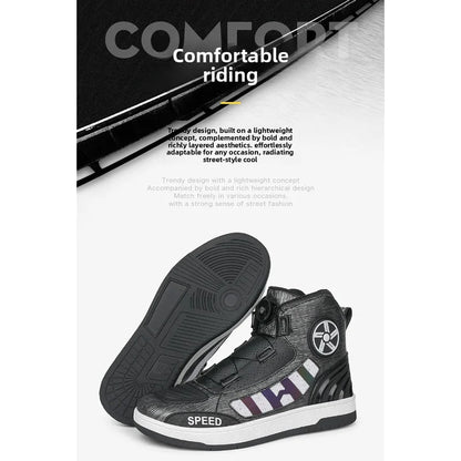 Motorcycle professional protective riding boots four season new fashion breathable anti slip men's outdoor off-road riding shoes