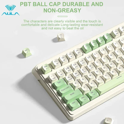 AULA S99 Spider Keyboard Membrane Keyboard Wireless Bluetooth Wired Three Mode RGB Gamer Keyboards Office Typing Mute 99 Keys