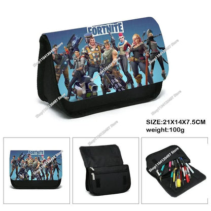 Anime Pencil Bag Kawaii Fortnite Pencil Case Large Capacity Waterproof Handheld Cosplay Pencil Pouch Office Stationary Gift Toy