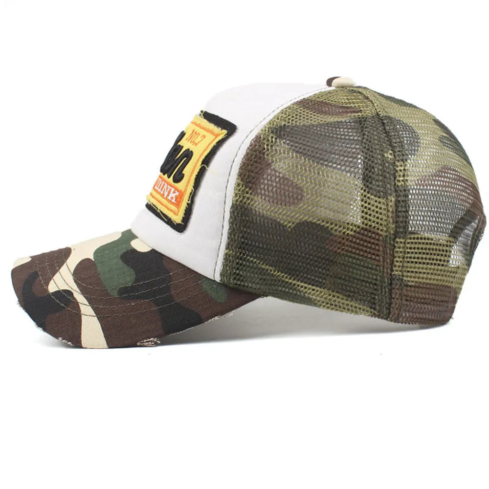 Boné Dad Cap em malha com letras bordadas, estilo streetwear, snapback, hip hop, outdoor e Y2K, chapéu trucker Gorras F2719 para mulher e homem