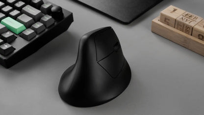 Rato Ergonómico Sem Fios Keychron M5 Ótico com Taxa de Polling 8K, 2.4GHz e Bluetooth, USB Type-C, Sensor 3950