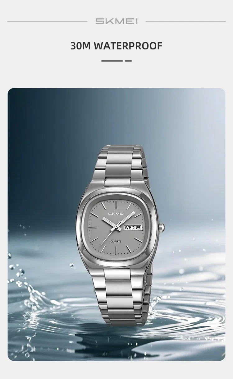 SKMEI 2420 Casual Female Wristwatch Dress For Women Ladies Business Steel Clock Fashion Quartz Date Time Women Luxury Watches