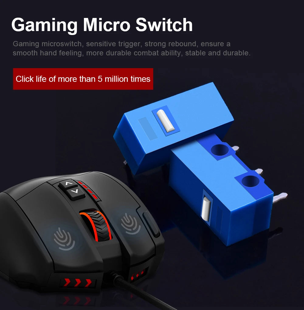 E-YOOSO X-39 USB Wired RGB Gaming Mouse, 24000 DPI Programmable Gaming Mouse with 19 Buttons, Optical Gaming Mouse for PC & Laptop