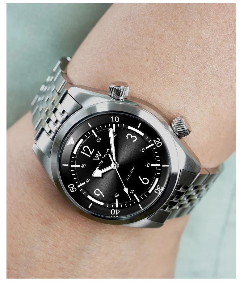 WM Watch Automatic Mechanical Watches Water Resistant Classic Casual Business Man Watch Welly Merck WM089M