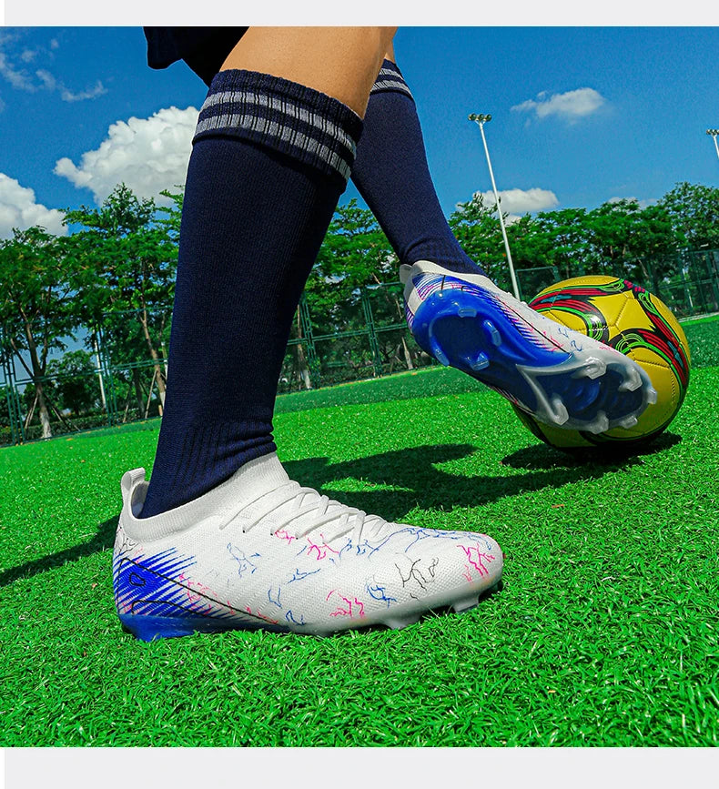 New Men's Football Boots Wholesale Cleats Non-Slip Sneakers Training Soccer Shoes Top Quality FG Drop Shipping Unisex Adult