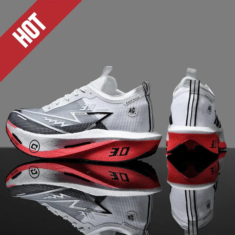 Air Running Shoes Men Sports Marathon Carbon Plate Breathable Lightweight Women Comfortable Athletic Leisure Sneakers Soft Sole
