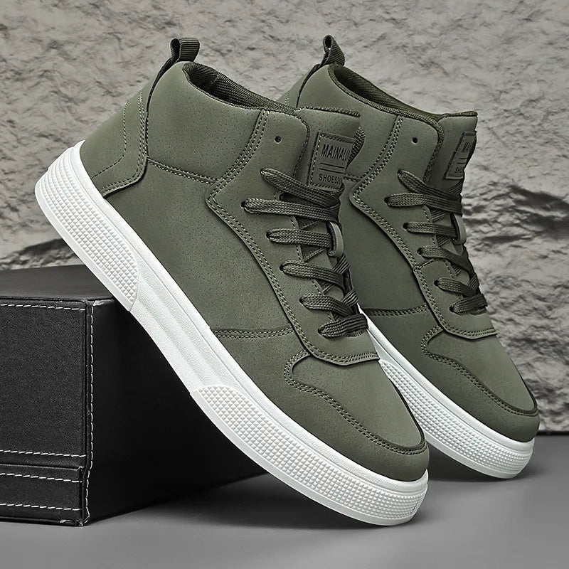 Men's Skateboarding Shoes 48 High Top Casual Sneakers Breathable Street Shoes Flats Shoes Lace UP Walking Shoes Chaussure Homme