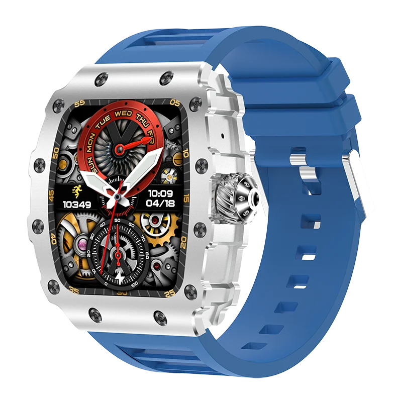 New Trend Smart Watch 1.76 inch AMOLED 3D Dynamic Dial IP67 Waterproof Bluetooth Call NFC Voice Assistant Men Sports Smartwatch