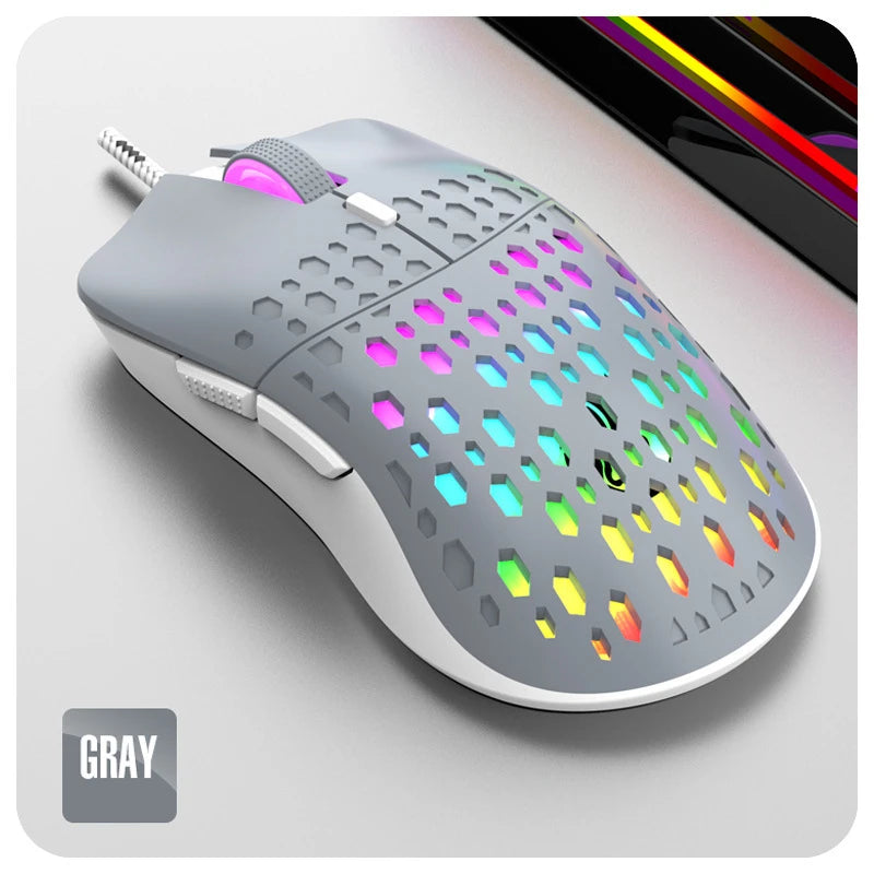 OnePlus G701 Wired Gaming Mouse, 6-Button Honeycomb RGB Gaming Mouse for PC, Ergonomic USB Wired Gaming Mouse for Windows, macOS & Office Use