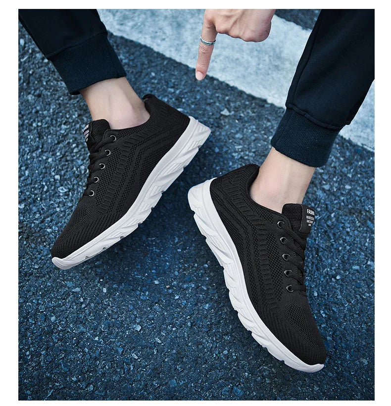 Sports Men Running Jogging Shoes Casual Sneakers Outdoor Lace Up Breathable Mesh Light Tennis Outdoor Walking Size 39-46