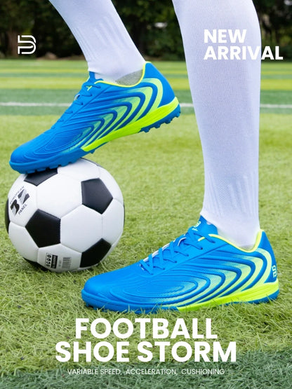 Baasploa Men Professional Soccer Shoes Outdoor Anti-Slip Training Sport Shoes Male Light Leather Football Boots Chuteira Campo