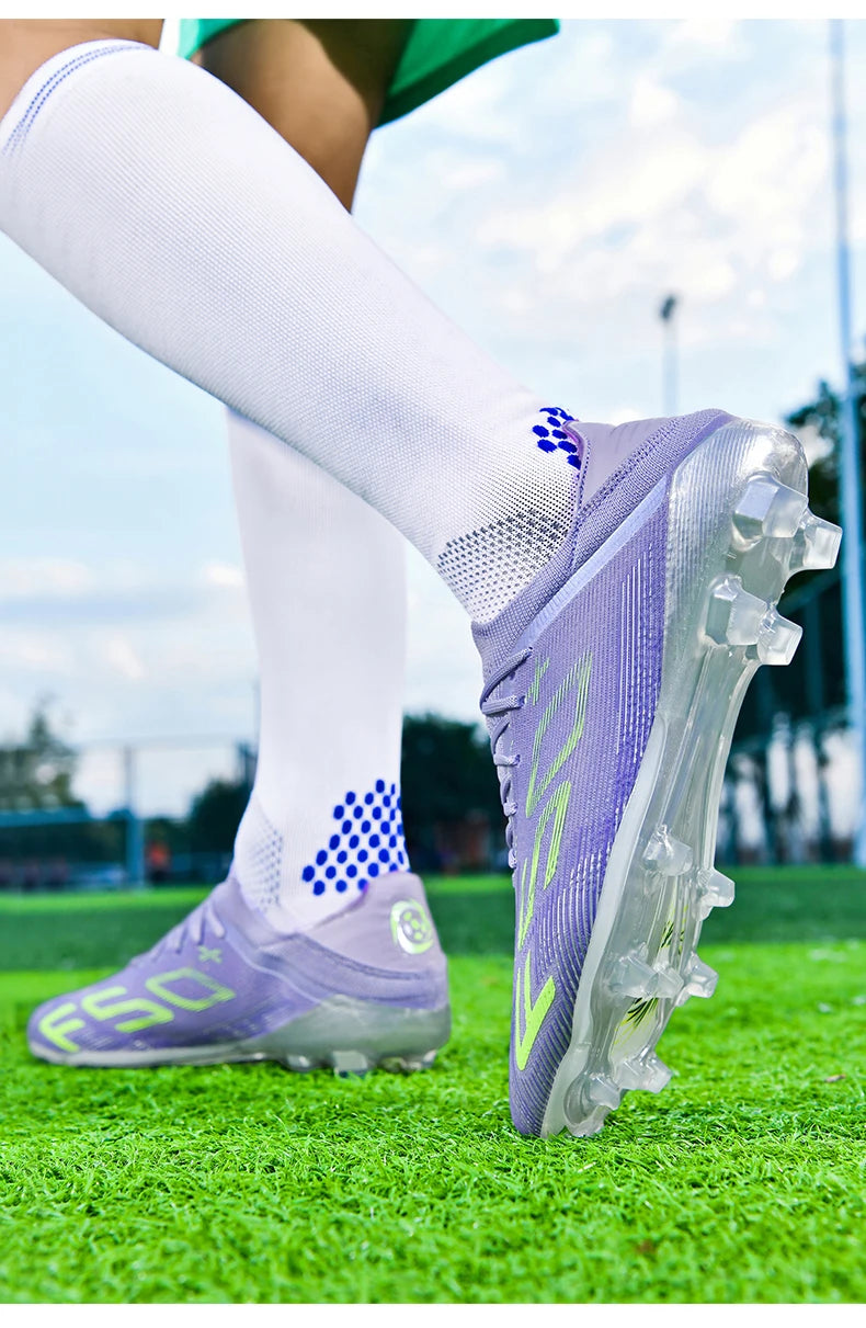 New Men Soccer Shoes High-quality Cleats Football Boots Sneakers Hot-selling Indoor Futsal Non-Slip Match Grass High-top Outdoor