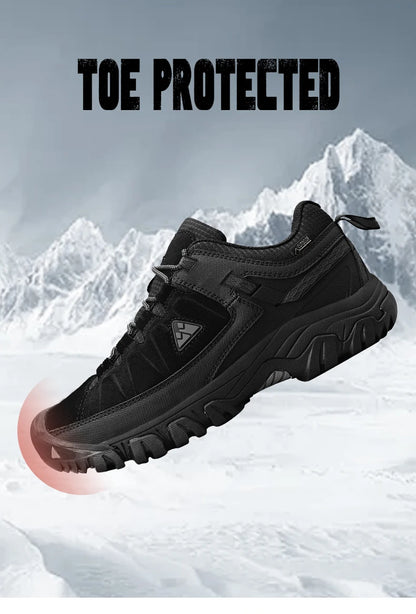 HIKEUP New High Quality Men Hiking Shoes Durable Leather Climbing Shoes Outdoor Walking Sneakers Rubber Sole Factory Outlet