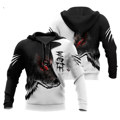 Fashion Autumn lion,wolf Hoodies White Tiger Skin 3D All Over Printed Mens Sweatshirt Unisex Zip Pullover Casual Jacket