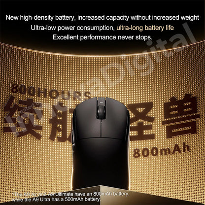 ATK Dragonfly A9 Ultimate bezdrátová herní myš A9 Air PAW3950 ultralehká ergonomická e-sportovní myš pro hráče FPS CSGO A9 Ultra