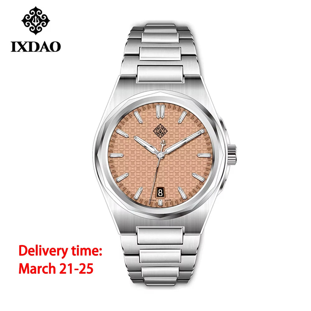 IX&DAO 2025 Novo Relógio Masculino Warrior Automático Mecânico 37mm Movimento Miyota 9015 Safira Aço Inoxidável Impermeável 10Bar BGW
