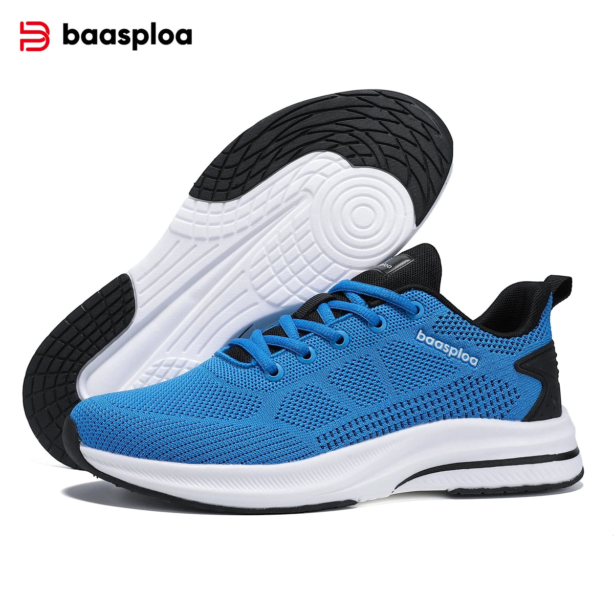 Ténis de corrida para homem Baasploa – Ténis casuais de malha, leves e de design, para corrida, respiráveis, com atacadores, para caminhada desportiva