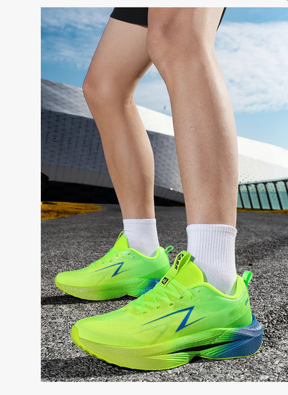 Running Shoes Carbon Board Speciality Marathon Men Sports Reticular Breathable Lightweight Women's Athletic Nonskid Sneakers