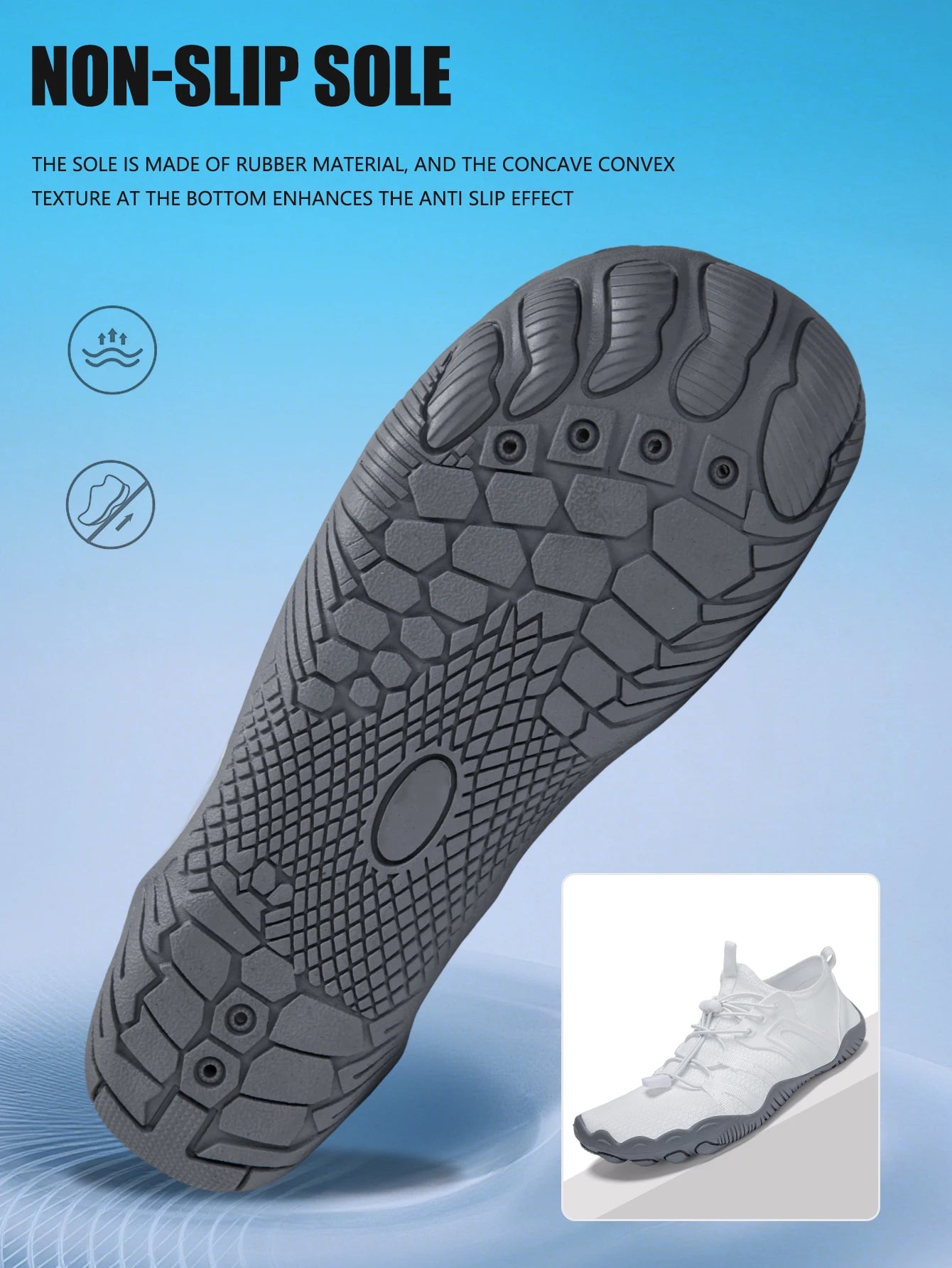 Summer Unisex Swimming Shoes Outdoor Beach Sandals Water Sports Five-Finger Upstream Shoes Quick-Drying And Non-Slip