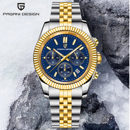 PAGANI DESIGN 2025 New VD53 luxury men quartz watch 40MM stainless steel sapphire waterproof 50m luminous C3 relojes para hombre