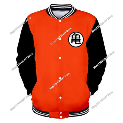 Dragon Ball Streetwear Baseball Uniform for Man Women Son Goku Adults Costumes Jackets Spring Fall Coat Cardigan Sweatshirt Gift