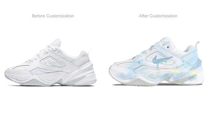 Custom Sneakers Nike M2K Tekno  Dreamy Island Fresh Hand-Painted  Women's Low-Top Retro Running Sneakers