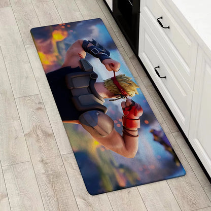 Capacho de Entrada Fortnites, Jogo Popular, Tapete Antiderrapante para Cozinha, Sala de Estar, Varanda e Casa de Banho, Tapete de Chão