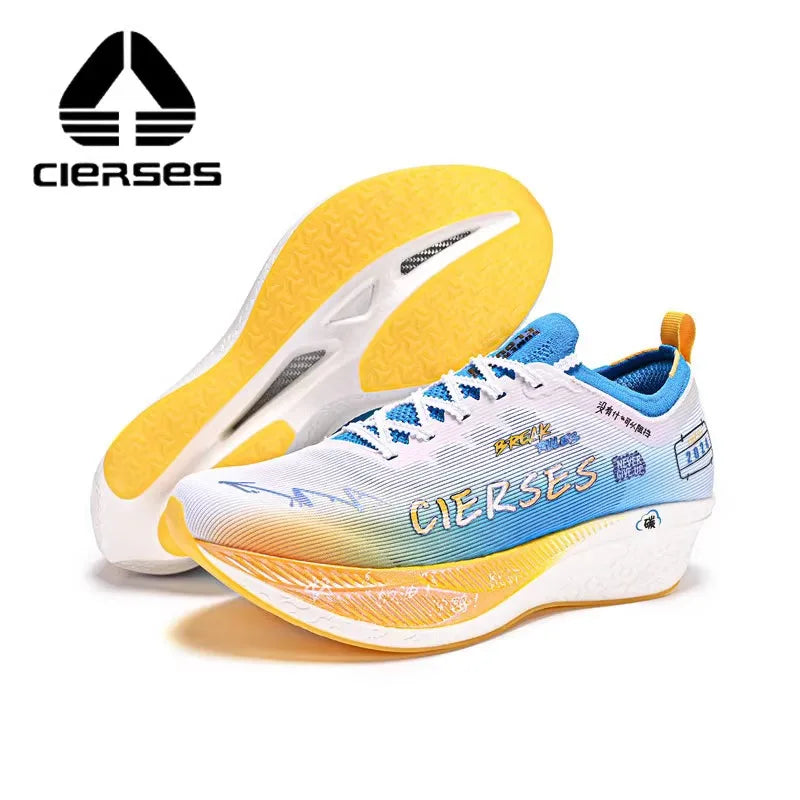 CIERSES Carbon fiber plate Marathon Running Racing Shoes  Men Professional Stable Support Shock-relief Rebbound Training shoes